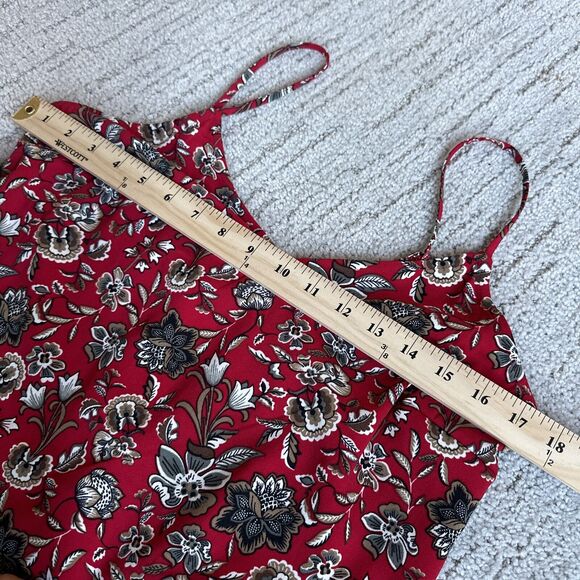 New Making the Cut S3 Ep5 Floral Sash Wrapped Midi Dress Draped Size Medium Red - Picture 9 of 14